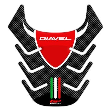 GP Kompozit Ducati Diavel 2011-2017 Uyumlu Tank Pad Karbon