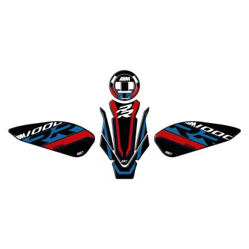 GP Kompozit BMW M 1000 RR 2021-2024 Uyumlu Tank Pad Seti Siyah